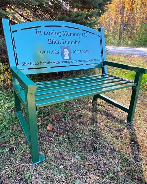 personalized metal benches